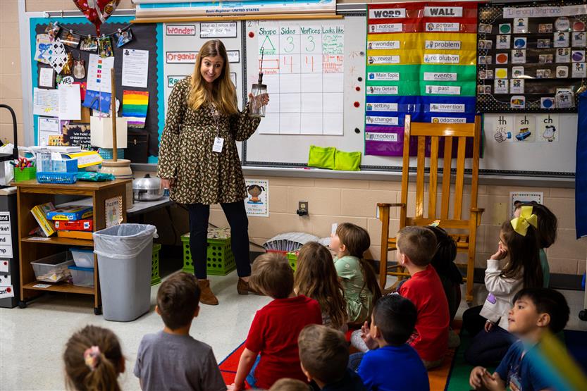 Heritage Elementary kindergartners explore history
